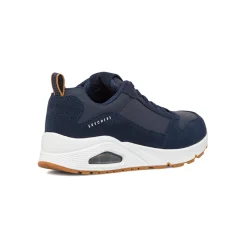 Sneakers da uomo blu navy in pelle con ammortizzazione ad aria Skechers Uno