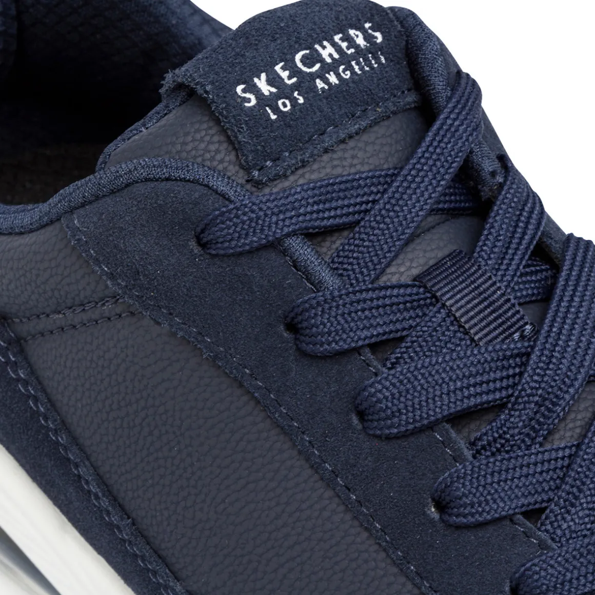 Sneakers da uomo blu navy in pelle con ammortizzazione ad aria Skechers Uno