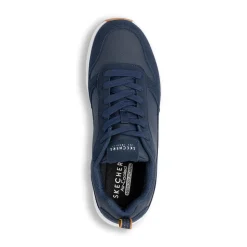 Sneakers da uomo blu navy in pelle con ammortizzazione ad aria Skechers Uno