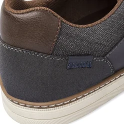 Sneakers da Uomo Grigie con Dettagli Marroni Riflessi Urbani