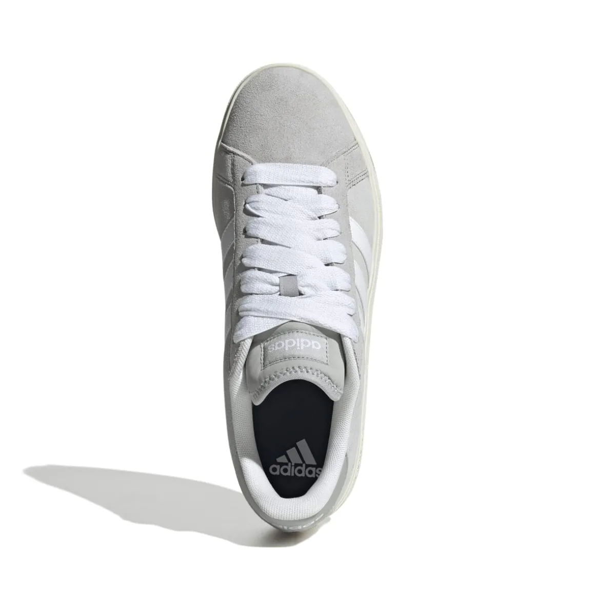 Sneakers da uomo grigie in pelle con logo adidas Grand Court 00s