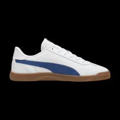 Sneakers da uomo in pelle bianche e blu Puma Club 5v5