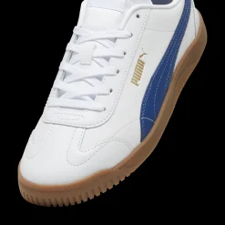 Sneakers da uomo in pelle bianche e blu Puma Club 5v5
