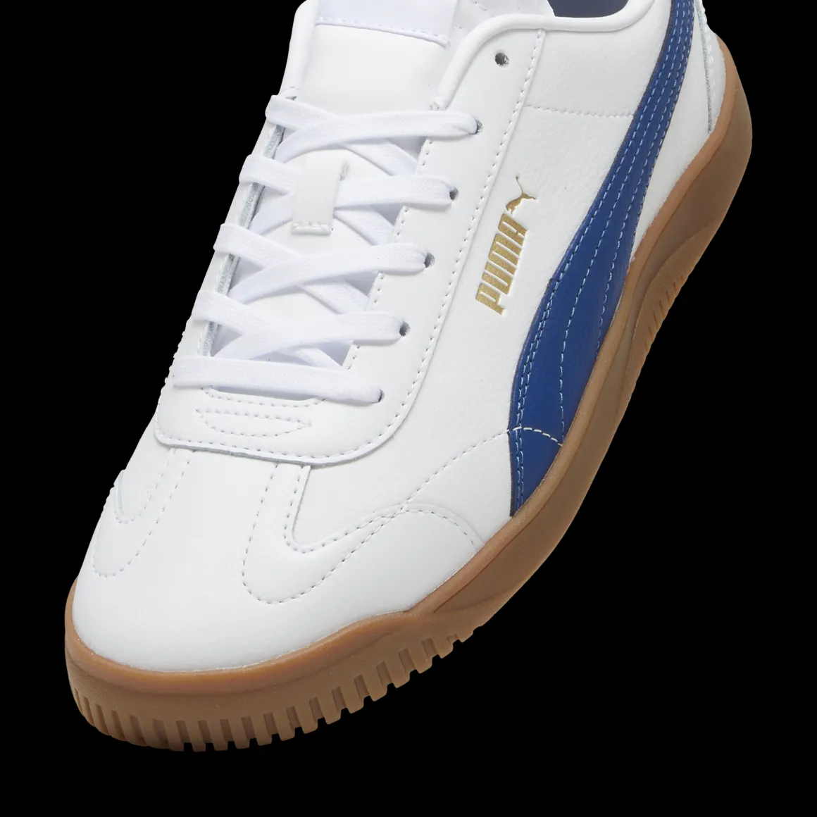Sneakers da uomo in pelle bianche e blu Puma Club 5v5