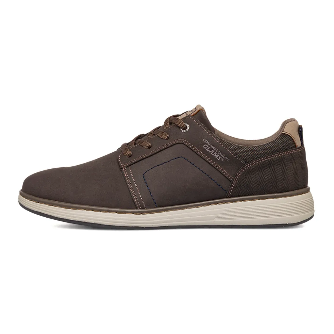Sneakers da uomo marroni con logo Glams
