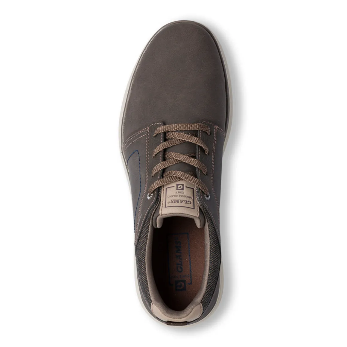 Sneakers da uomo marroni con logo Glams