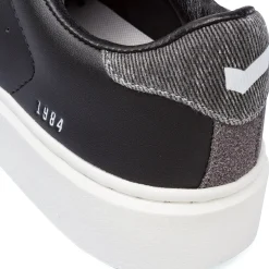 Sneakers da Uomo Nere con Suola Bianca Gas