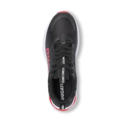 Sneakers da Uomo Nere con Maxi Logo Rosso e Suola Sportiva Ducati