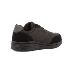 Sneakers da uomo nere con inserti effetto scamosciato Geox