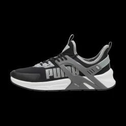 Sneakers da uomo nere e grigie con logo Puma Pacer