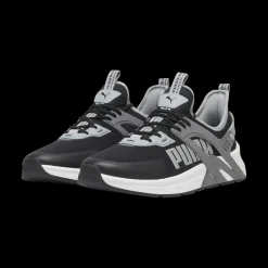 Sneakers da uomo nere e grigie con logo Puma Pacer