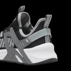 Sneakers da uomo nere e grigie con logo Puma Pacer
