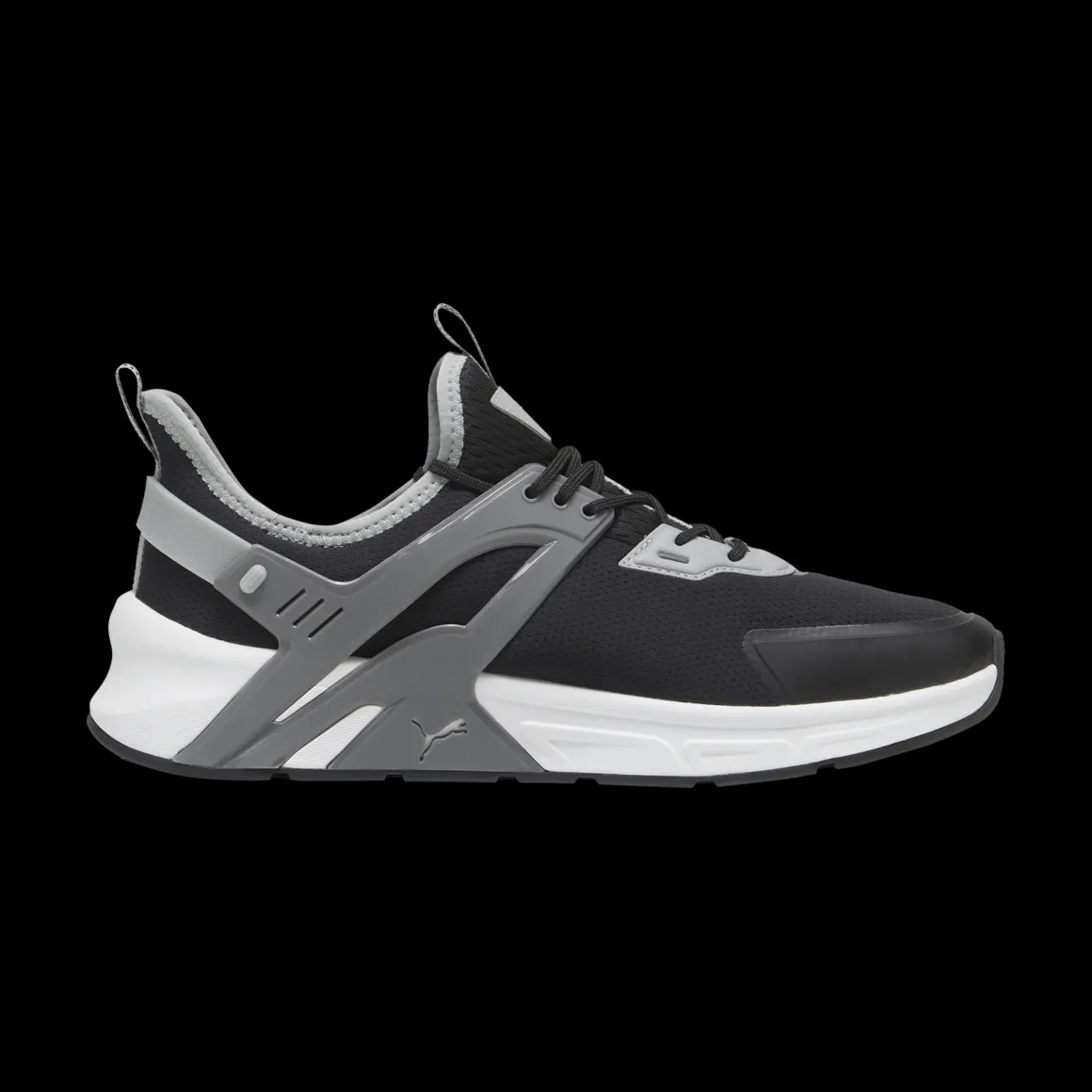 Sneakers da uomo nere e grigie con logo Puma Pacer