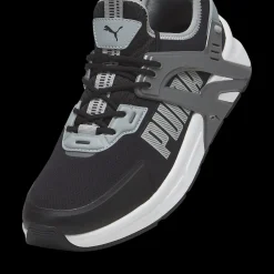 Sneakers da uomo nere e grigie con logo Puma Pacer