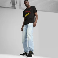 Sneakers da uomo nere in pelle effetto scamosciato Puma Club II