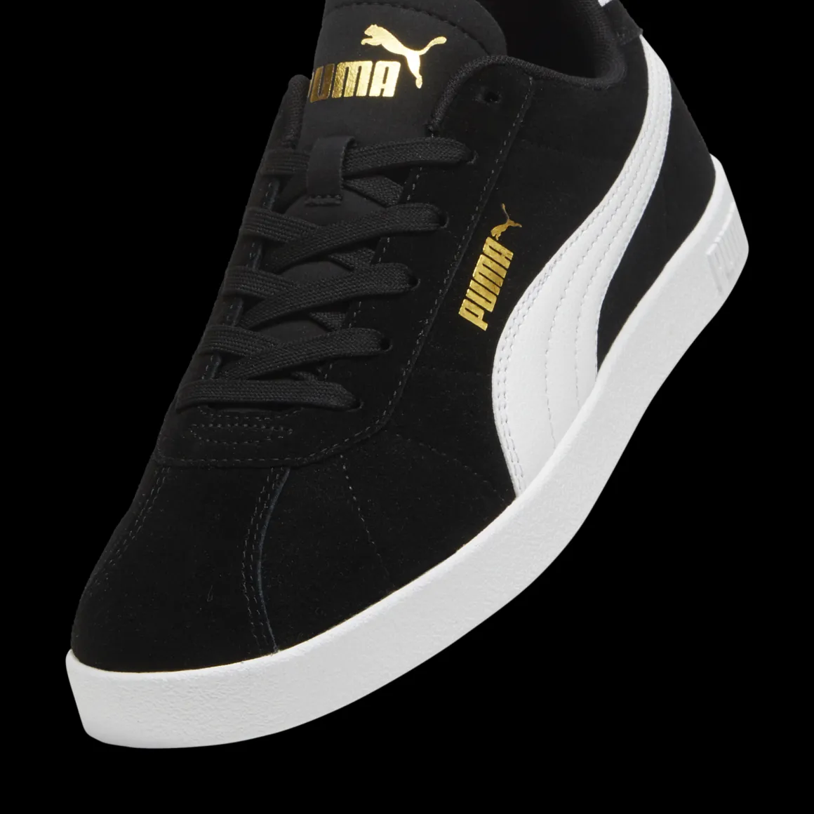Sneakers da uomo nere in pelle effetto scamosciato Puma Club II