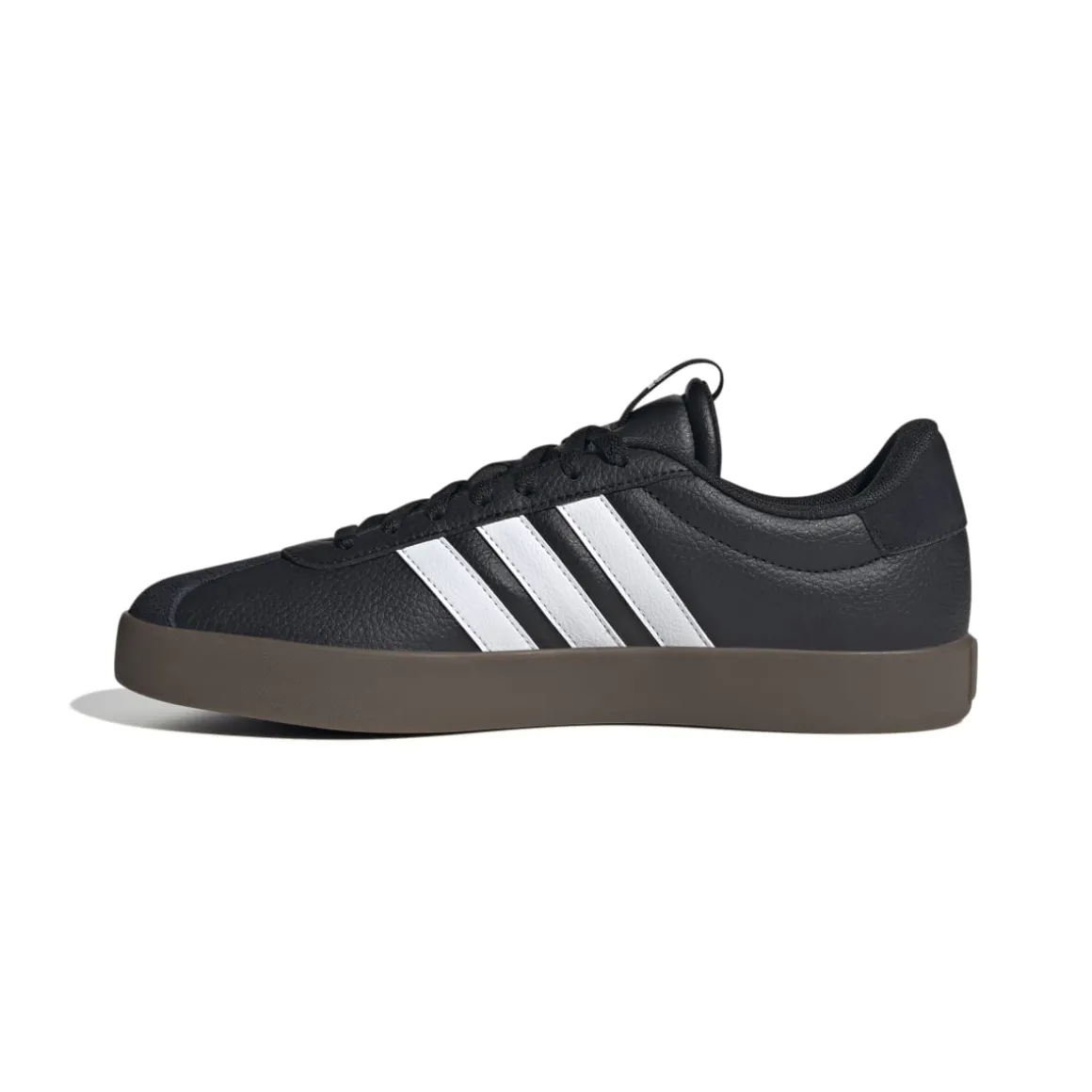 Sneakers da uomo nere in pelle scamosciata con logo adidas VL Court 3.0