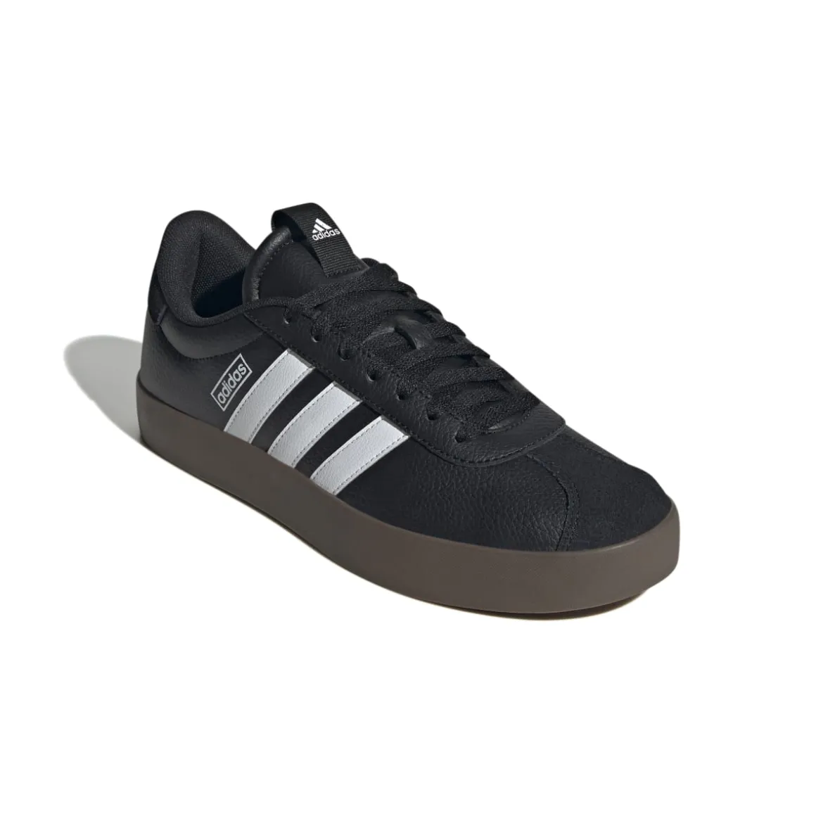 Sneakers da uomo nere in pelle scamosciata con logo adidas VL Court 3.0