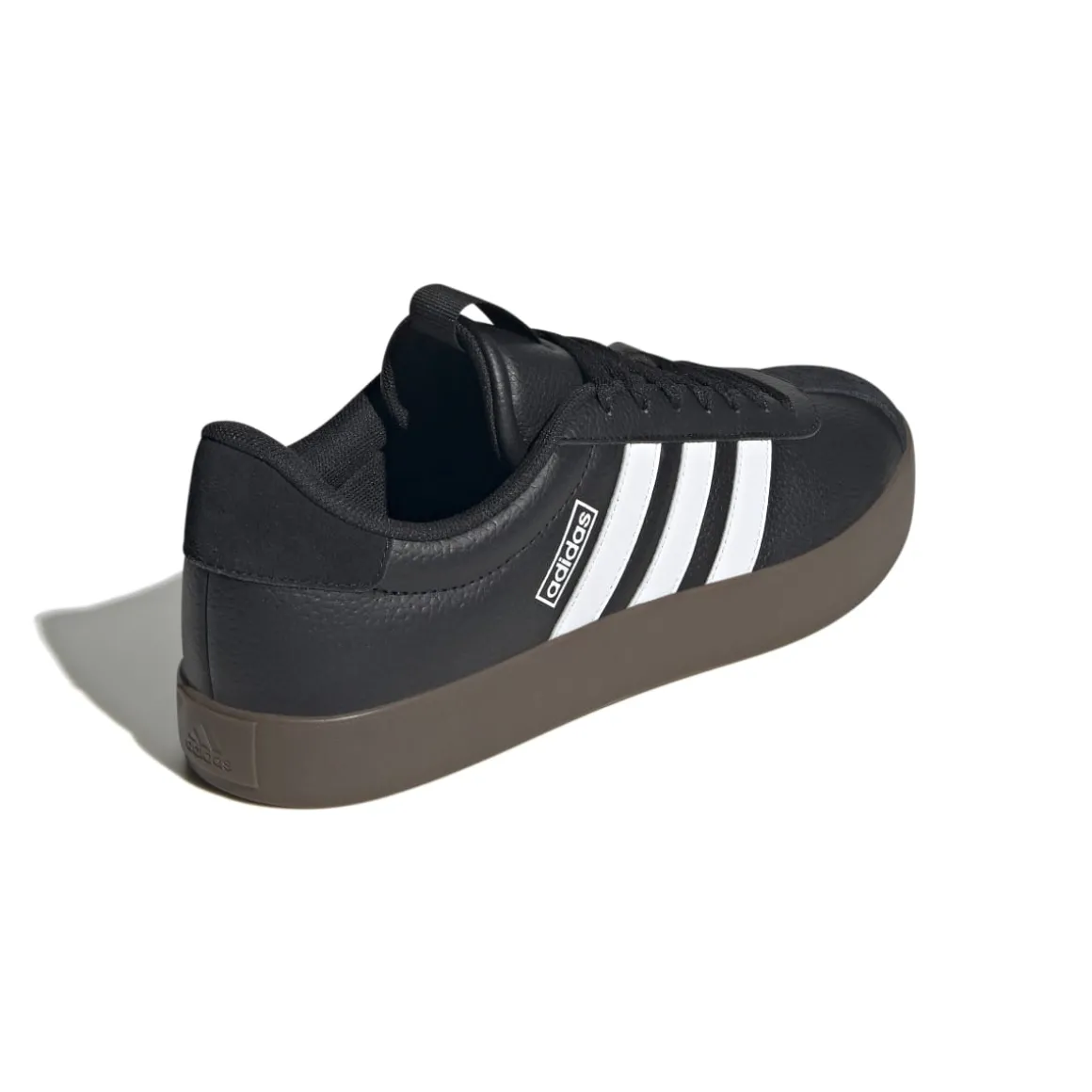 Sneakers da uomo nere in pelle scamosciata con logo adidas VL Court 3.0