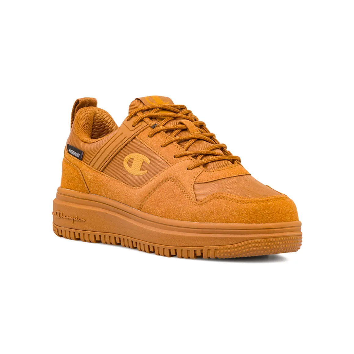 Sneakers da uomo ocra con logo Champion Low Utility