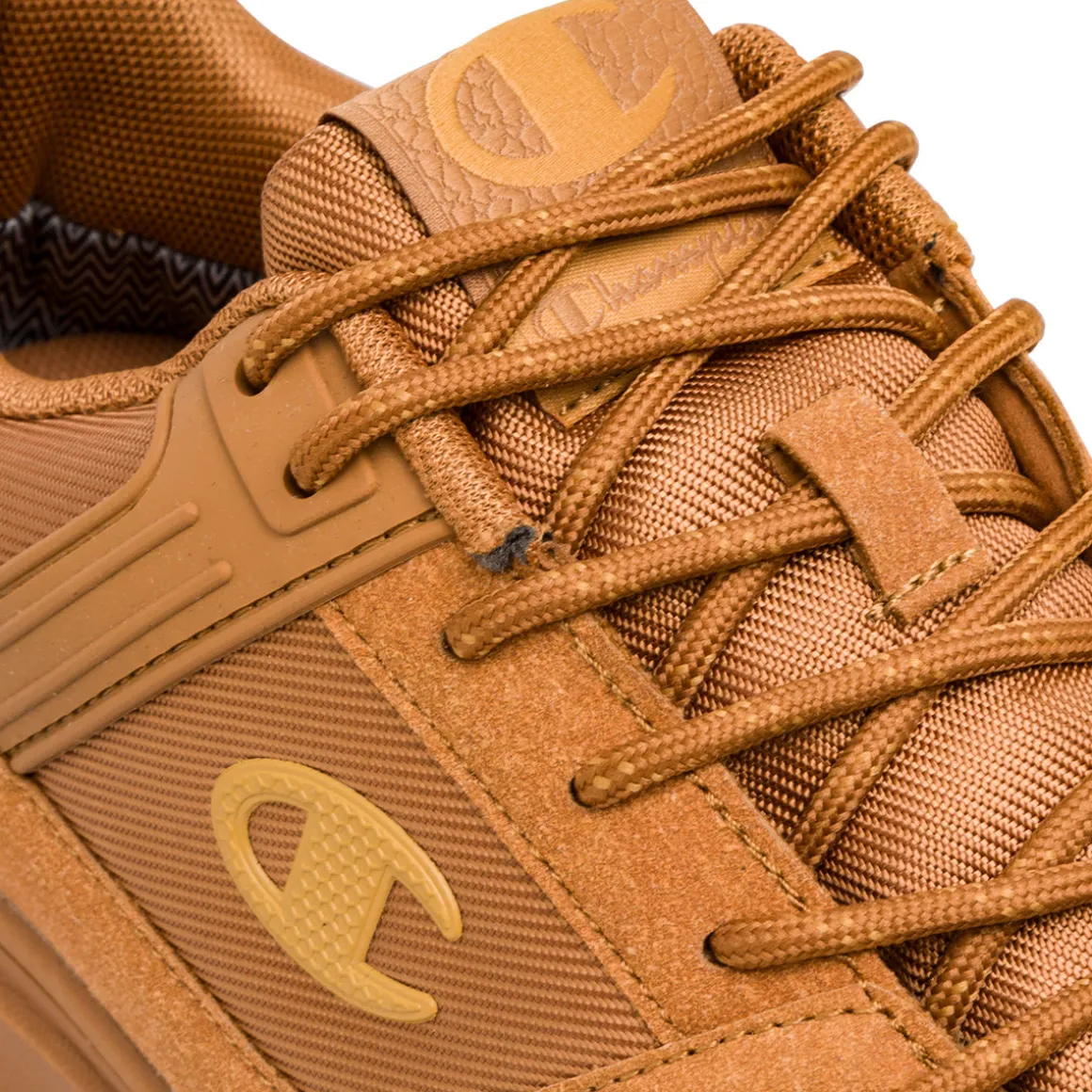Sneakers da uomo ocra con logo Champion Low Utility