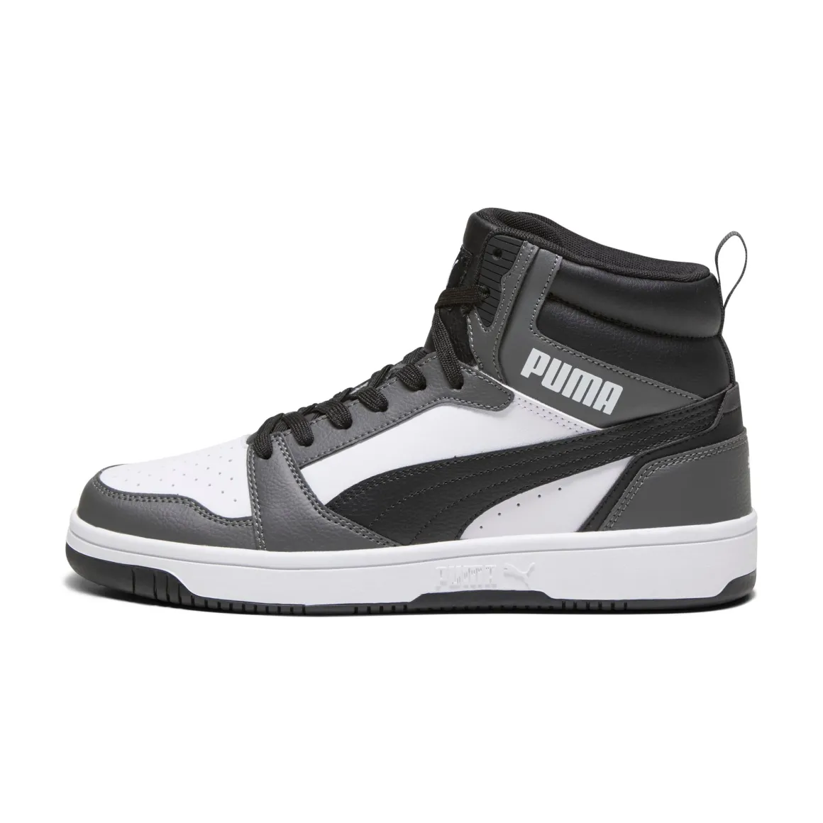Sneakers da uomo Puma Rebound V6 grigie e nere con logo