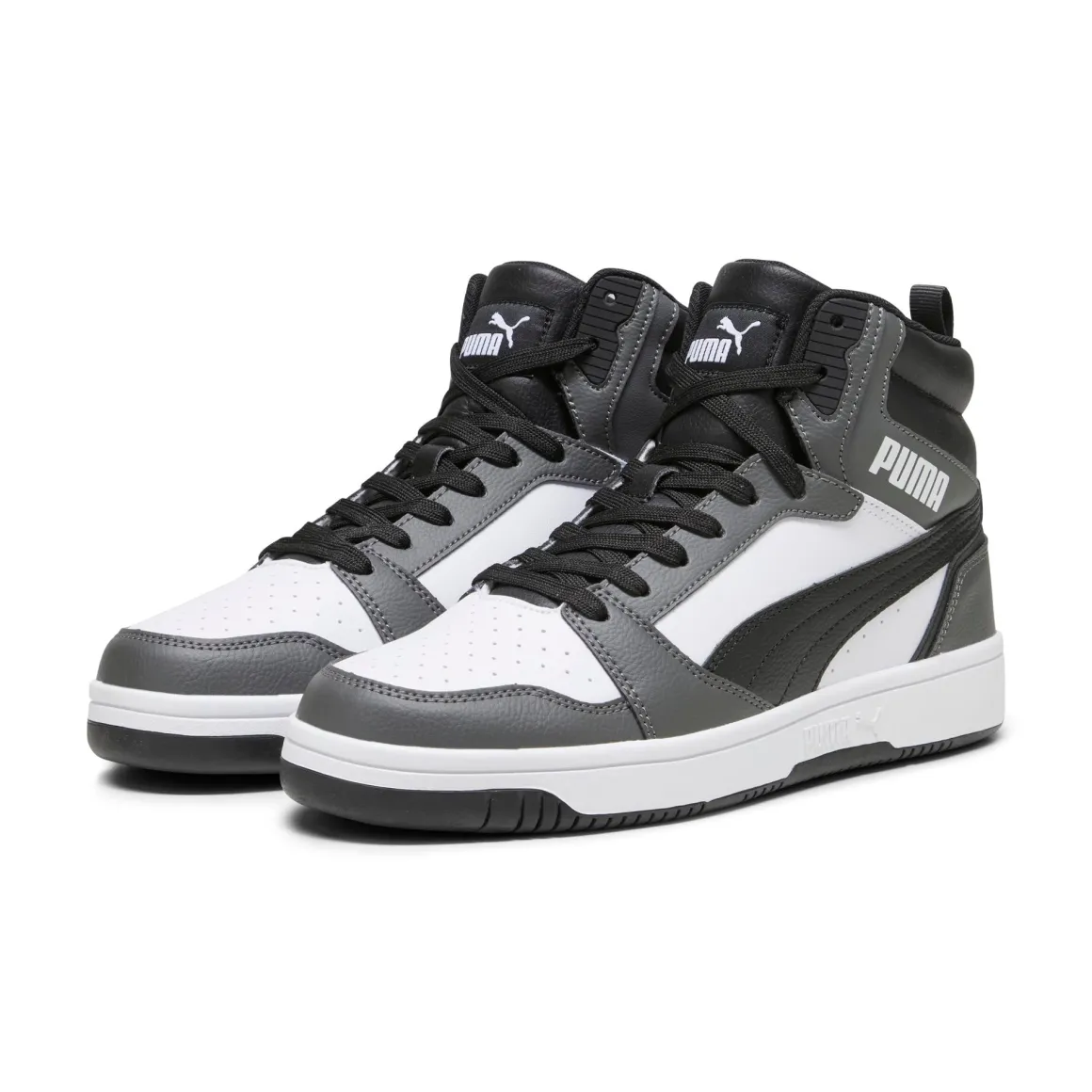 Sneakers da uomo Puma Rebound V6 grigie e nere con logo