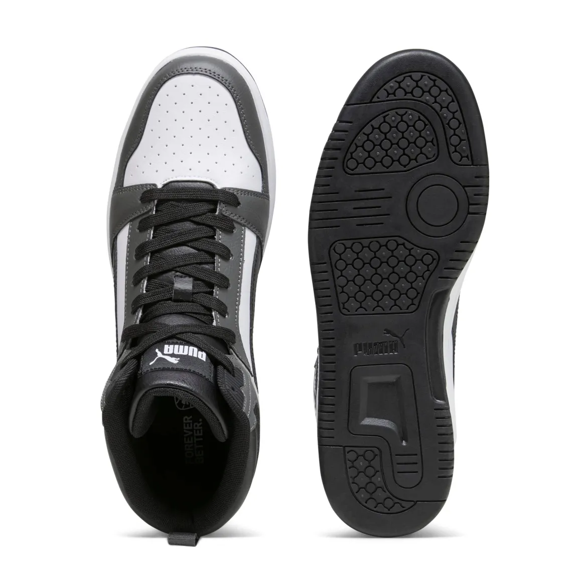 Sneakers da uomo Puma Rebound V6 grigie e nere con logo