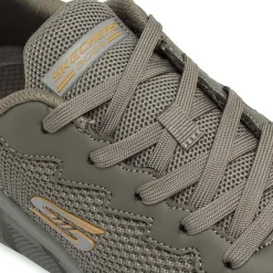 Sneakers da Uomo verde knit con suola alta Skechers