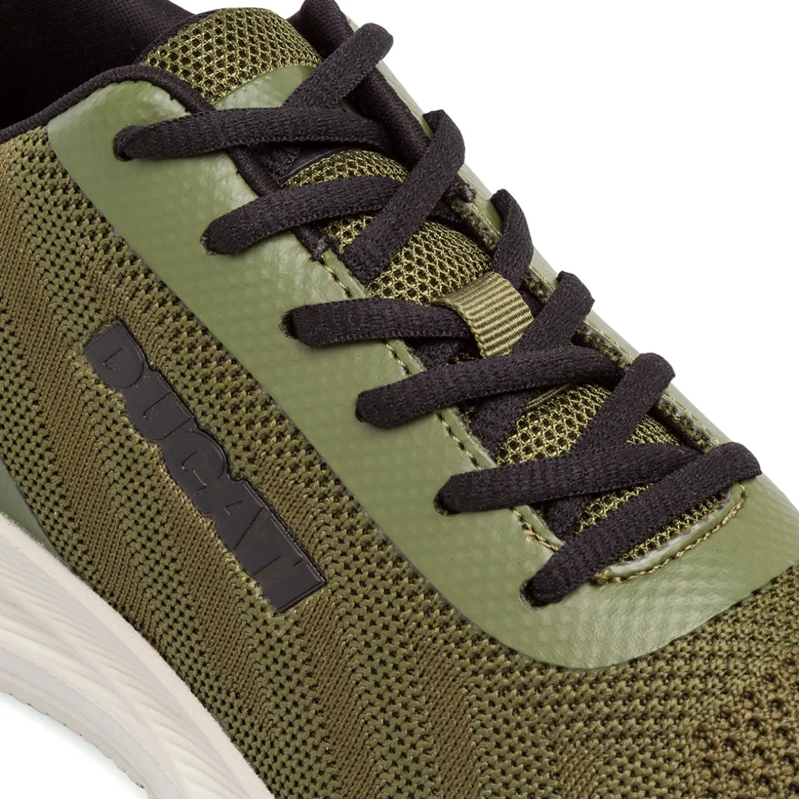 Sneakers da Uomo Verdi con Dettagli Neri e Suola in contrasto Ducati