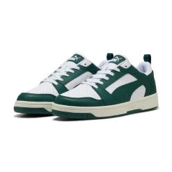 Sneakers da uomo verdi e bianche con logo Puma Rebound v6 Low