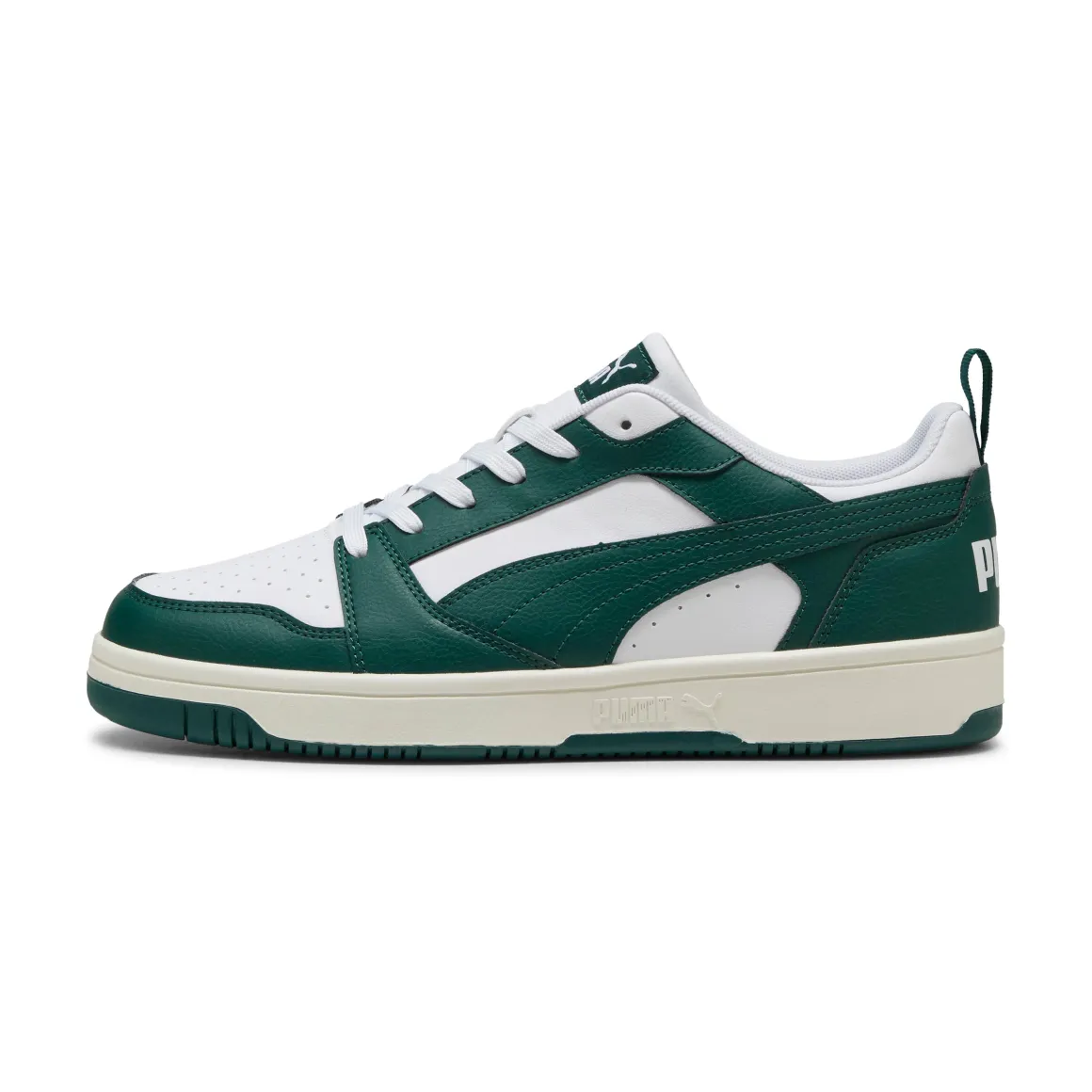 Sneakers da uomo verdi e bianche con logo Puma Rebound v6 Low