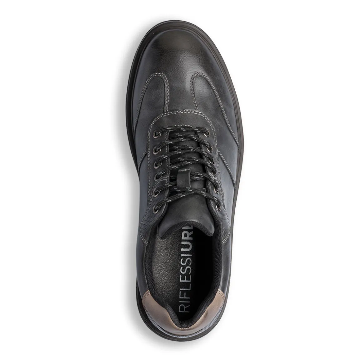 Sneakers eleganti nere effetto vintage da uomo Riflessi Urbani