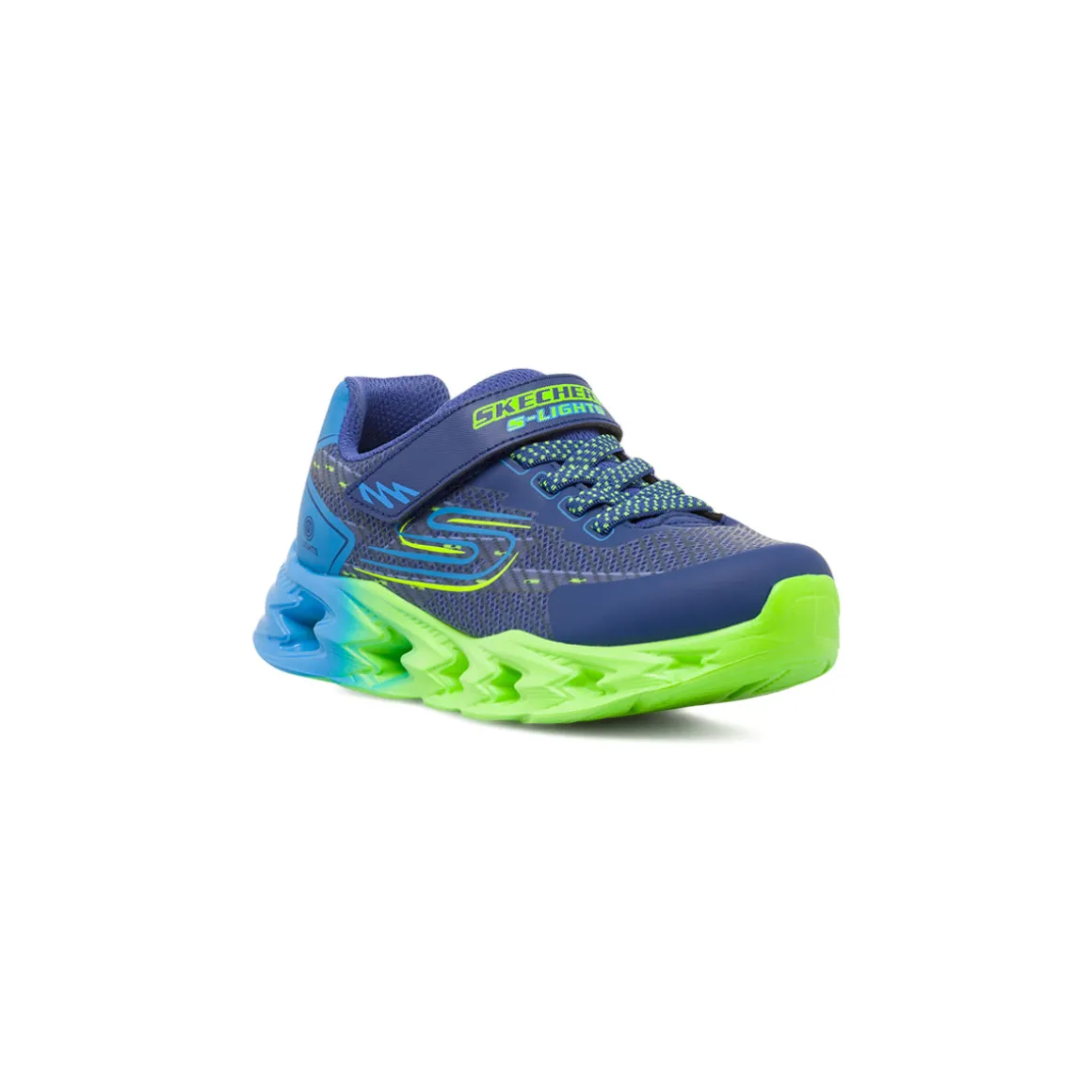 Sneakers grigie da Bambino con luci nella suola Skechers Vortex 2.0