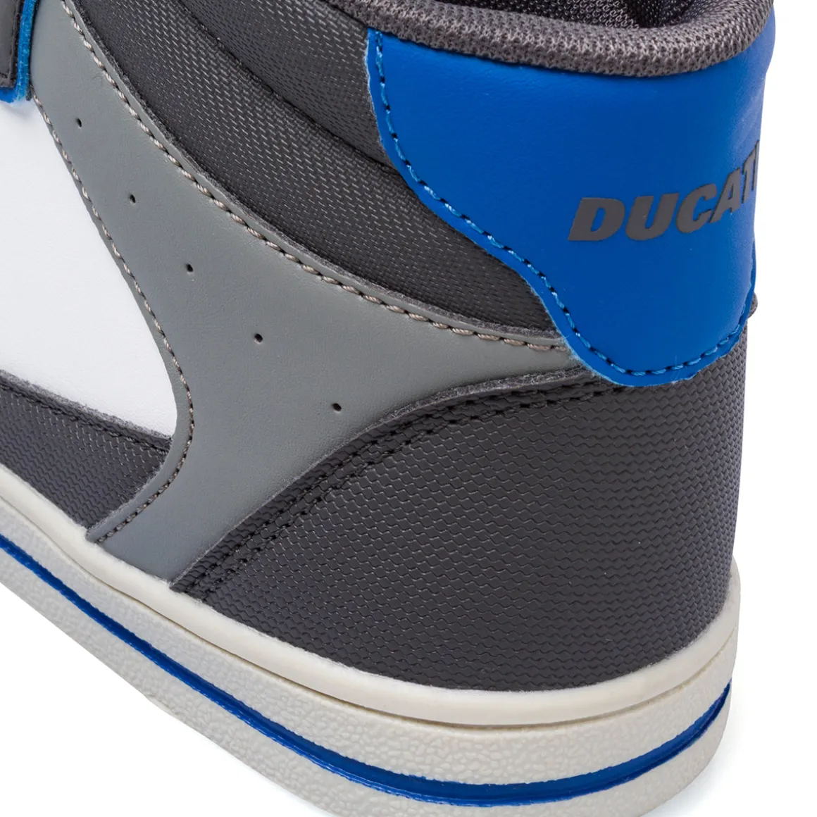 Sneakers grigie da Bambino con dettagli in contrasto blu Ducati