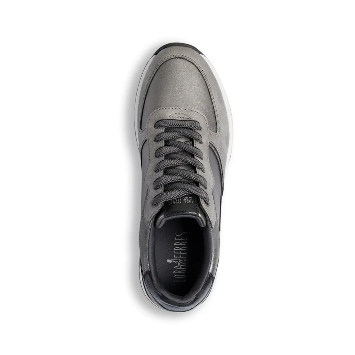 Sneakers grigie da donna con dettagli neri Lora Ferres