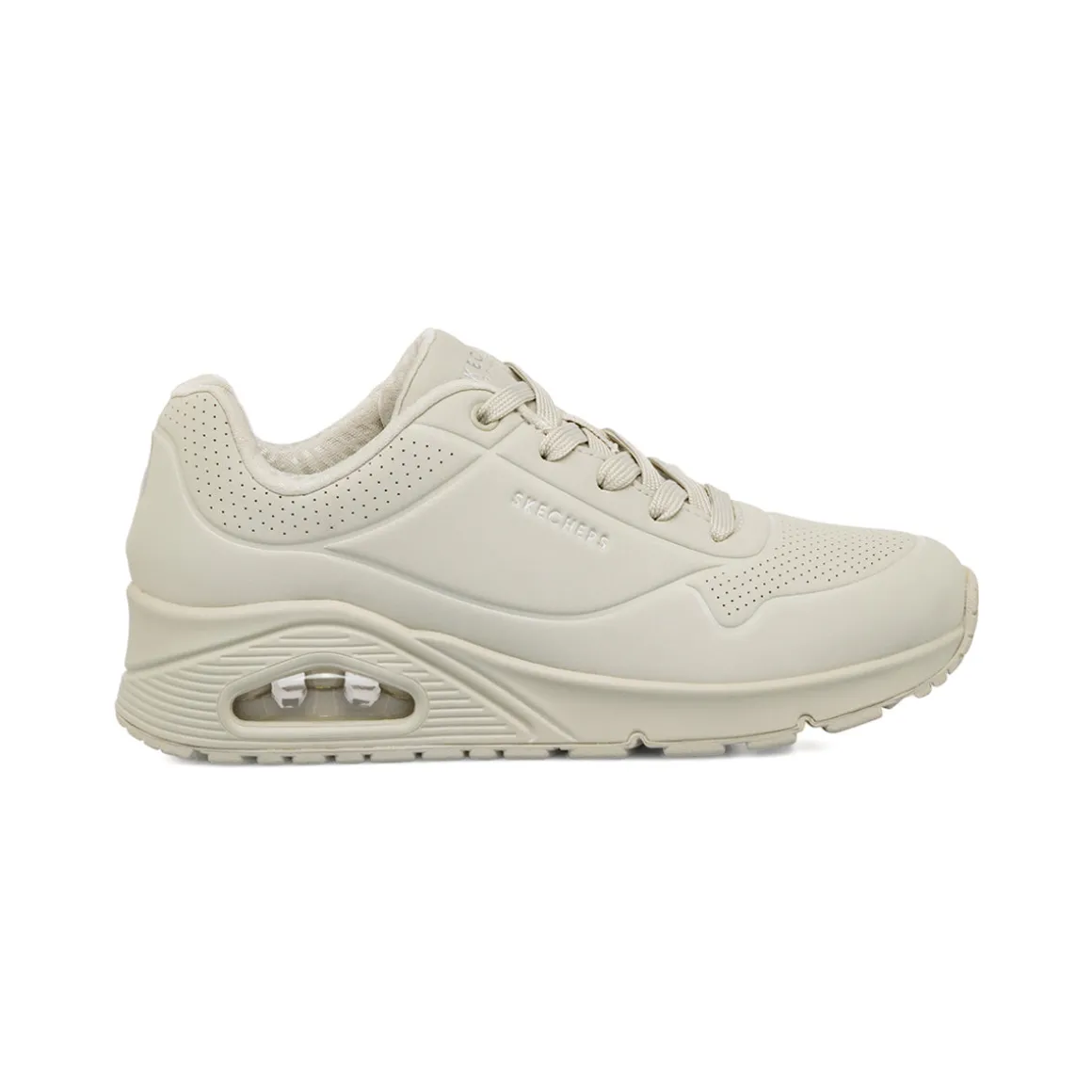 Sneakers grigie da donna con suola ad aria Skechers Uno