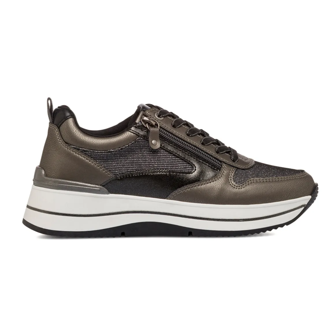 Sneakers grigie da Donna con zip decorativa Lora Ferres