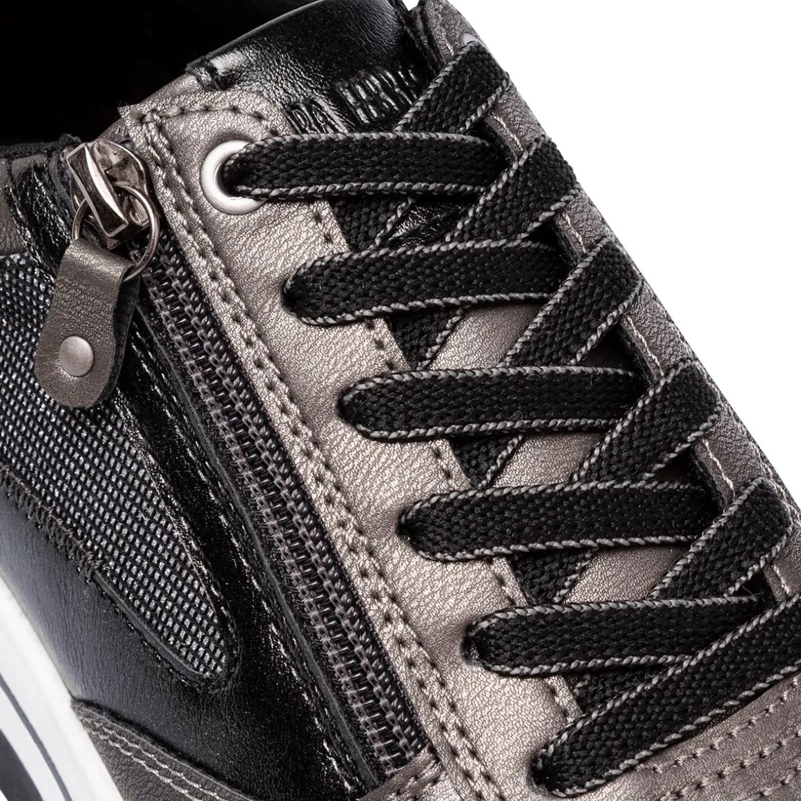 Sneakers grigie da Donna con zip decorativa Lora Ferres