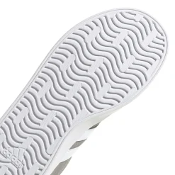 Sneakers grigie da ragazzo con strisce bianche adidas VL Court 3.0 K