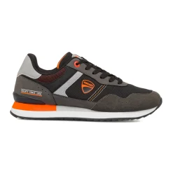 Sneakers grigie da Uomo con dettagli arancioni e logo Ducati