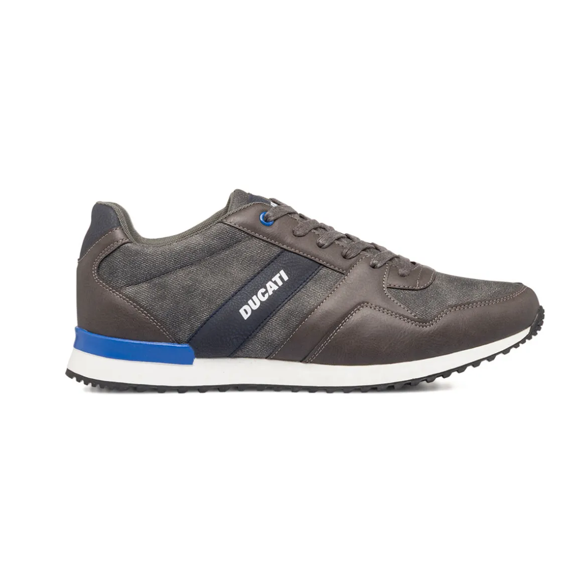 Sneakers grigie da uomo con logo laterale Ducati