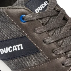 Sneakers grigie da uomo con logo laterale Ducati