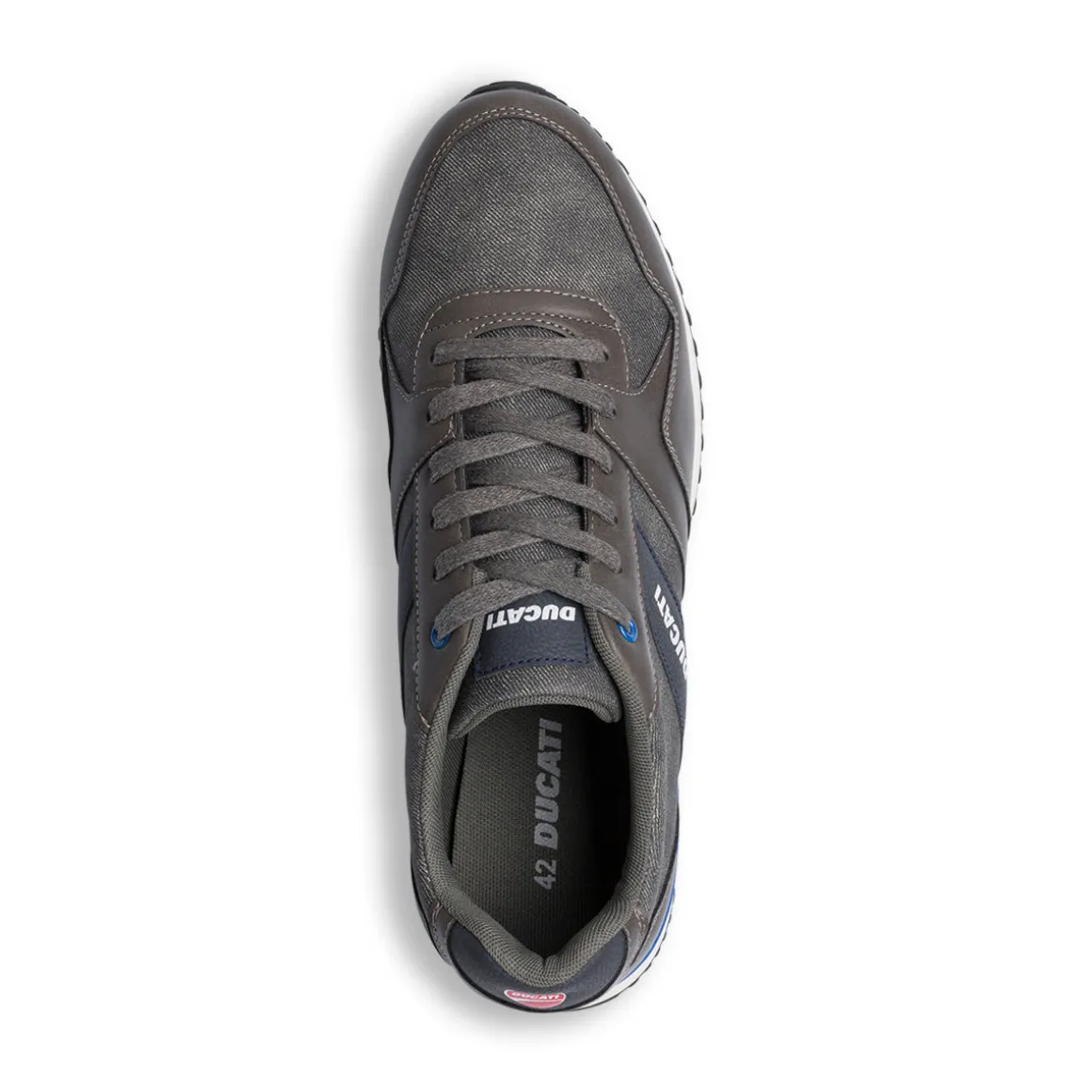 Sneakers grigie da uomo con logo laterale Ducati