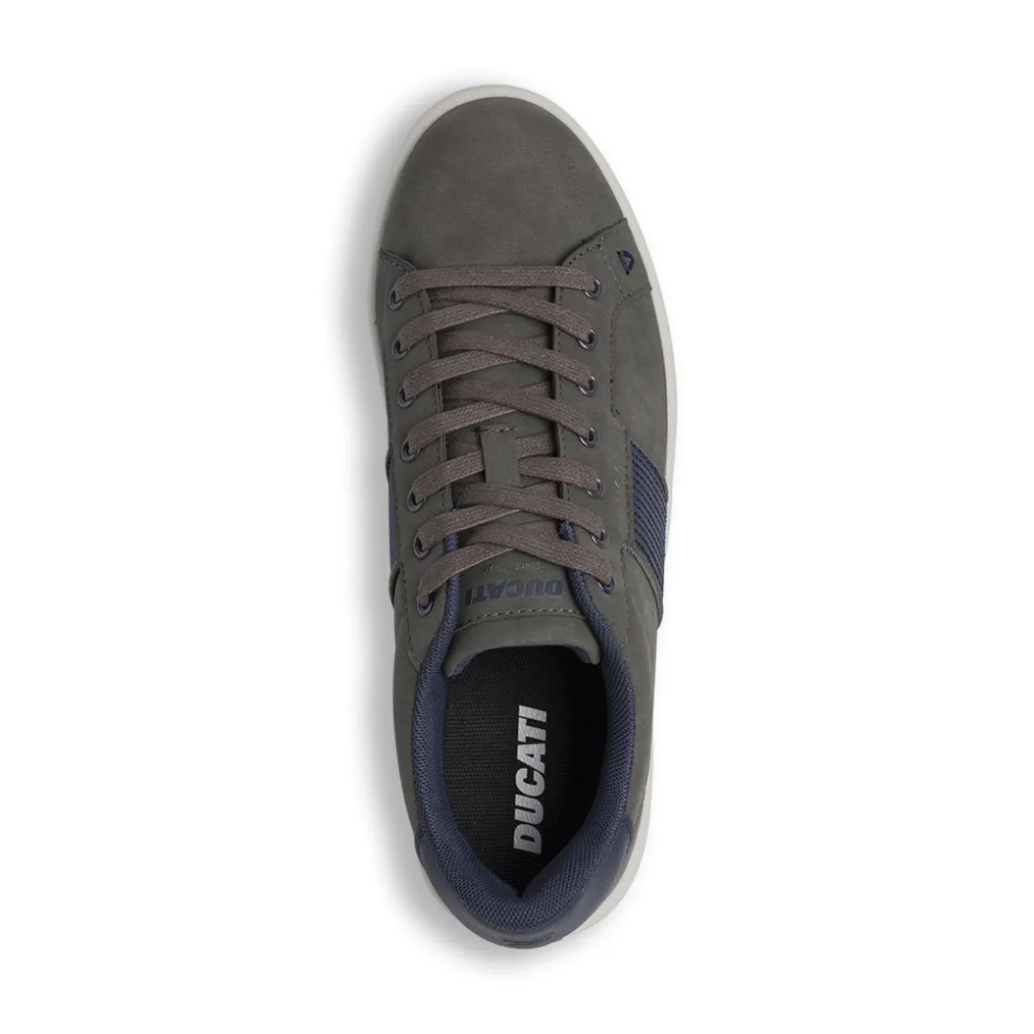 Sneakers grigie da Uomo con inserti blu Ducati