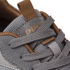 Sneakers grigie da Uomo con dettagli marroni in contrasto Ducati
