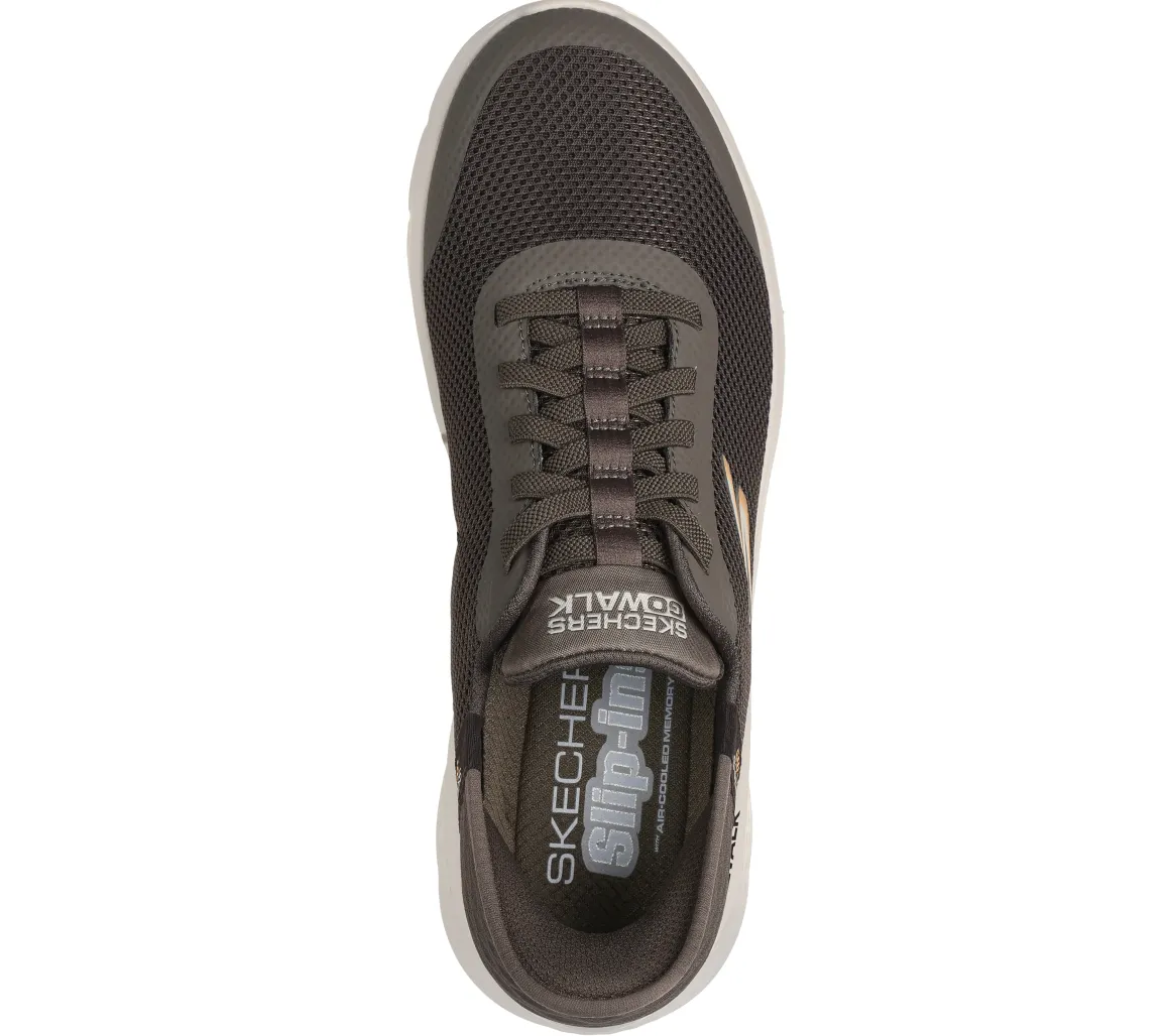 Sneakers grigie da uomo con soletta Air-Cooled Memory Foam Skechers Slip-ins: GO WALK Flex