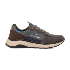 Sneakers grigie da Uomo con inserti Marroni Navigare