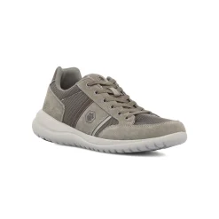 Sneakers grigie da uomo in pelle e tessuto Lumberjack Lee