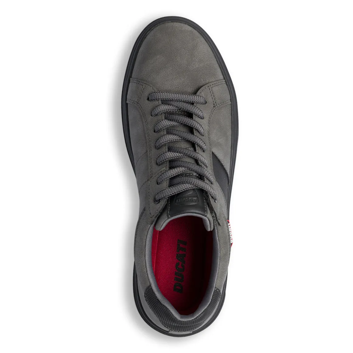 Sneakers grigie e nere da uomo con logo Ducati